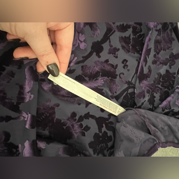 FREE PEOPLE Magic Hour Deep Sea Combo Velvet Bodysuit Purple Medium - Picture 8 of 10